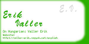 erik valler business card